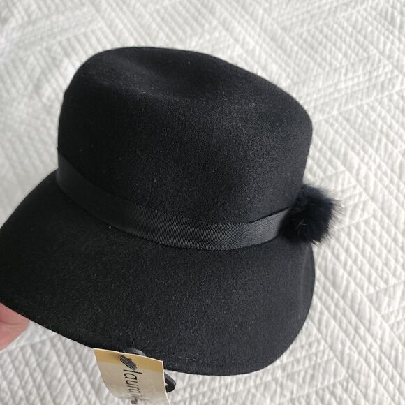 Laura Tyler 100% wool lady\'s black hat main image 4